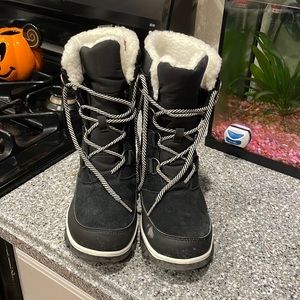 Black & White Snow Boots